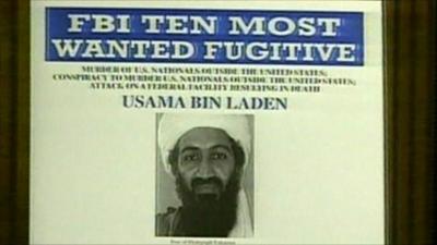 An FBI 'Most Wanted' poster for Bin Laden