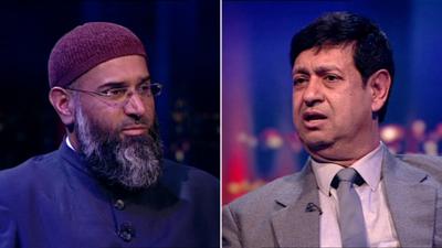 Anjem Choudary (left) and Dr Taj Hargey (right)