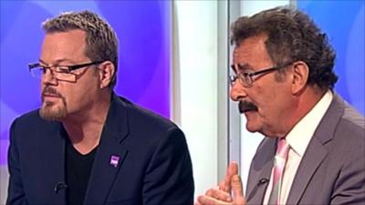 Eddie Izzard and Robert Winston