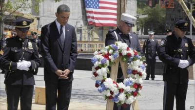 President Obama leading a minute silence