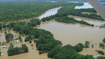 Flooded land