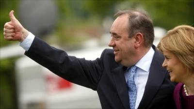 SNP leader Alex Salmond with deputy leader Nicola Sturgeon