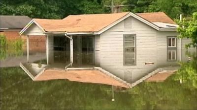 Flooded home in Memphis