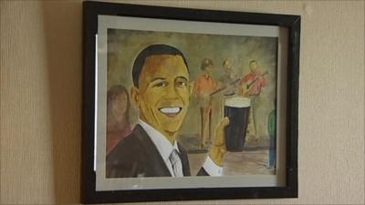 Painting of Barack Obama