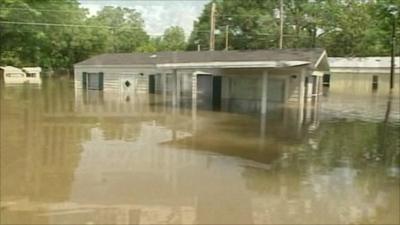 Flooded home in Memphis