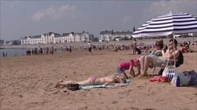 A Torbay beach