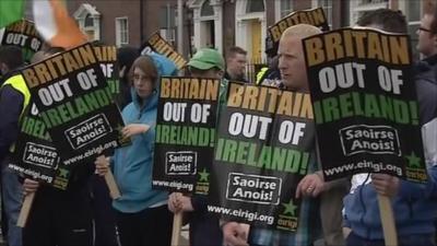 Protesters in Ireland