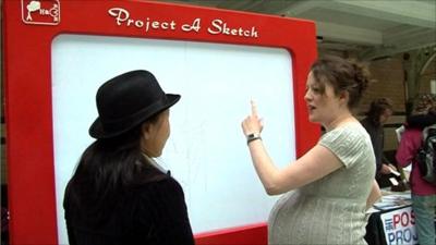 Project A Sketch: a giant electronic copy of the Etch A Sketch game