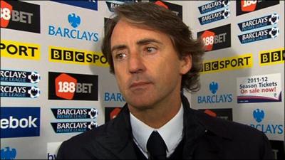 Manchester City boss Roberto Mancini
