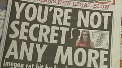 Front page of newspaper