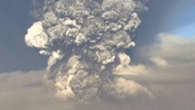 Volcano ash cloud