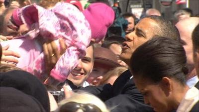 The Obamas in Moneygall