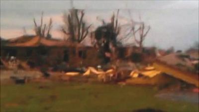 Boat in a tree in Joplin