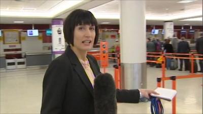 Fiona Trott at Edinburgh airport