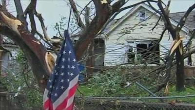 Damaged home