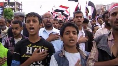 Protesters in Sanaa