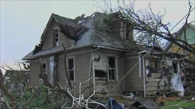 House destroyed by tornado