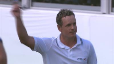 Luke Donald celebrates winning the PGA Championship