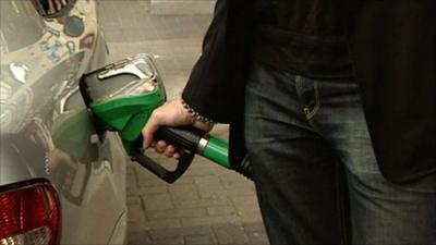 Car being filled with petrol