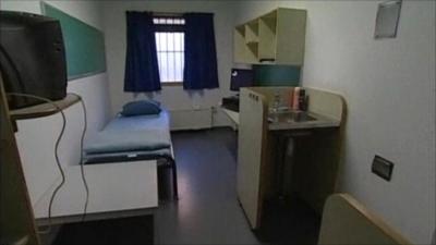 A cell at the detention centre Mladic stayed in