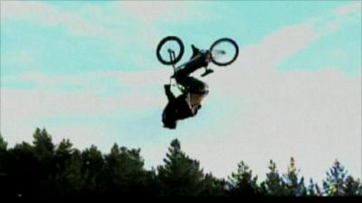 Jed Mildon in the air