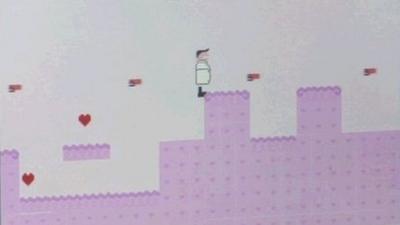 A video game developed at the Babycastles game jam