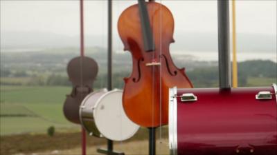 Musical instruments powered by the wind