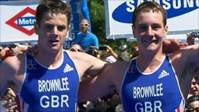 Jonathan and Alistair Brownlee in Madrid