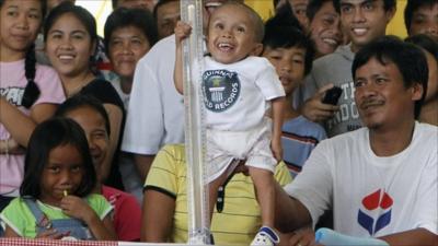 Junrey Balawing, declared the world's shortest man by the Guinness Book of World Records