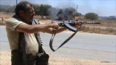 Rebel fighter in Libya