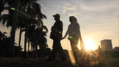 A couple in Jakarta