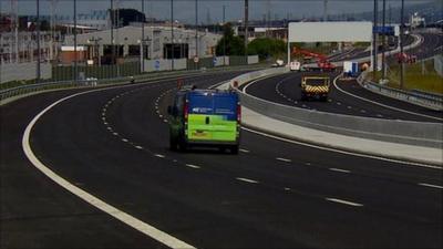 Work on the new stretch of the M74