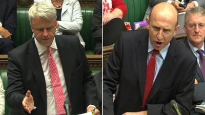 Health Secretary Andrew Lansley and shadow health secretary John Healey