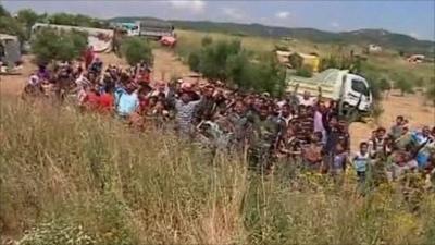 Syrians on the Turkey border