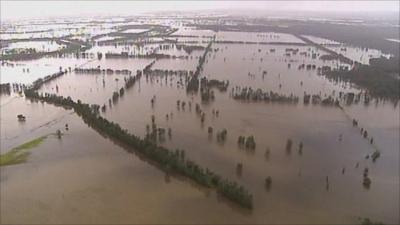 Flood waters in New South Wales