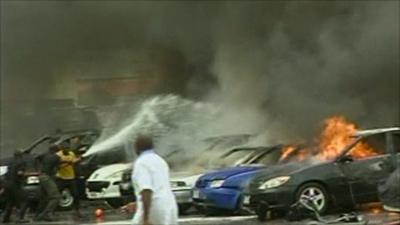 Aftermath of blast in Nigeria