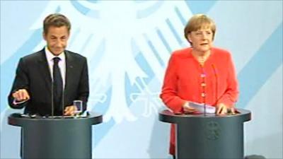 Nicolas Sarkozy and Angela Merkel