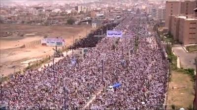 Protesters in Sanaa