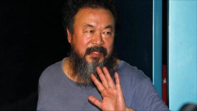 Ai Weiwei after his release from detention