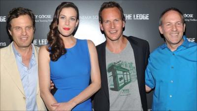 Producer Michael Mailer, Liv Tyler, Patrick Wilson, and director Matthew Chapman attend a screening of The Ledge