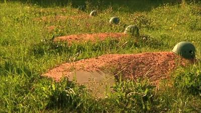 Soviet soldiers graves