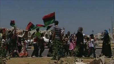 Children protesting in Benghazi