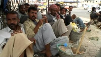 Men on the streets of Sanaa