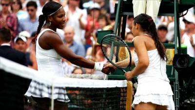 Serena Williams and Marion Bartoli