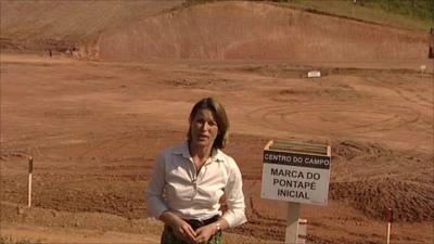 Stephanie Flanders at World Cup stadium site