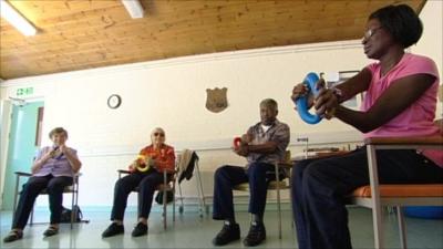 Exercise class for elderly