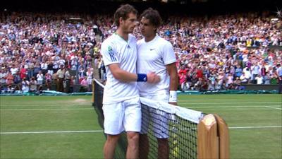 Andy Murray with Rafael Nadal