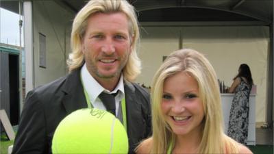 Robbie Savage and Helen Skelton