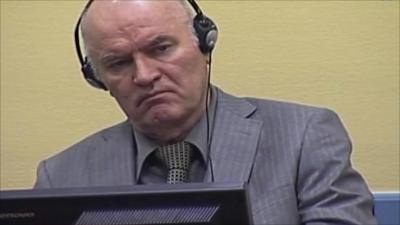 Ratko Mladic in court at The Hague in June