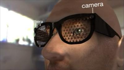 Glasses to help the blind navigate objects and people